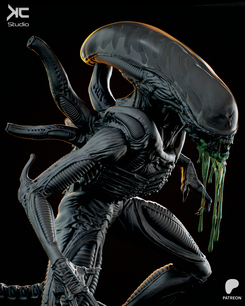 Alien Xenomorph Premium Resin Statue — Made To Order — Art With Robots